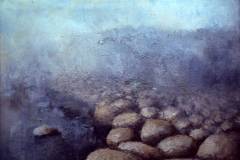 Round Rocks in Mist
